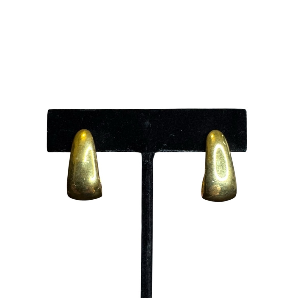 GIVENCHY Gold Vintage Droop Clip Earrings